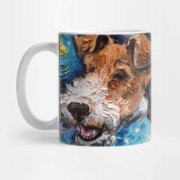 Wire Fox Terrier Night by sagittariusgallery